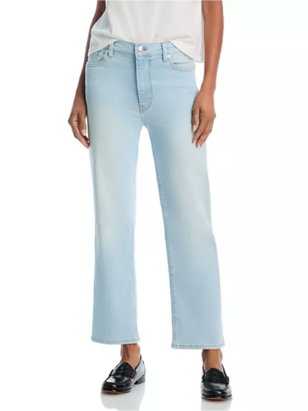 FRAME Le Sleek Straight Leg Jeans Size 31 NWT High Rise Light Wash Bestseller